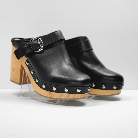 Steve Madden Shoes - STEVE MADDEN hilde leather clogs shoes Sz 9.5 NEW